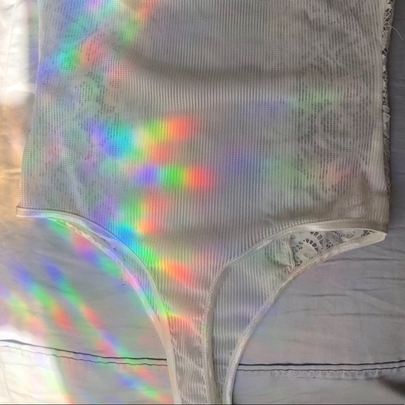 Medium Bozzolo white lace bodysuit one piece - Picture 2 of 7